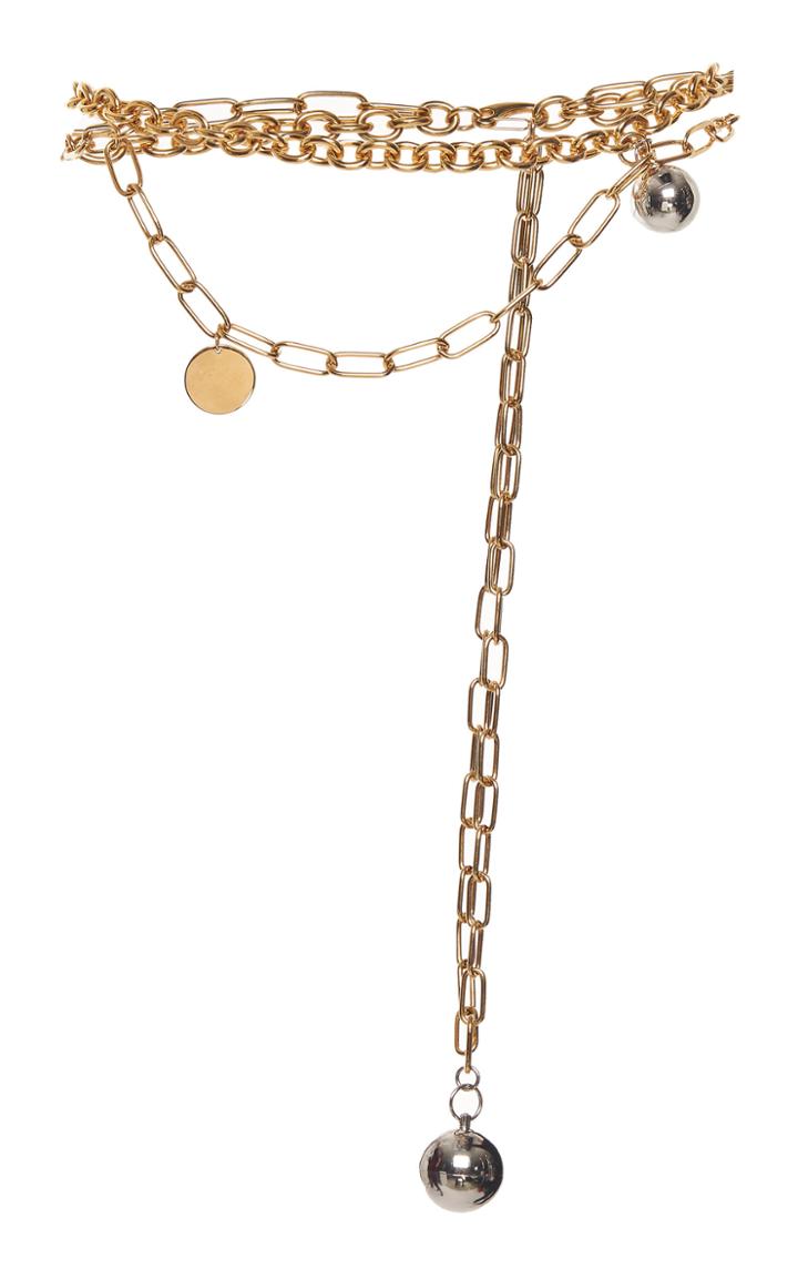 Marni Embellished Silver-tone Belt Size: M