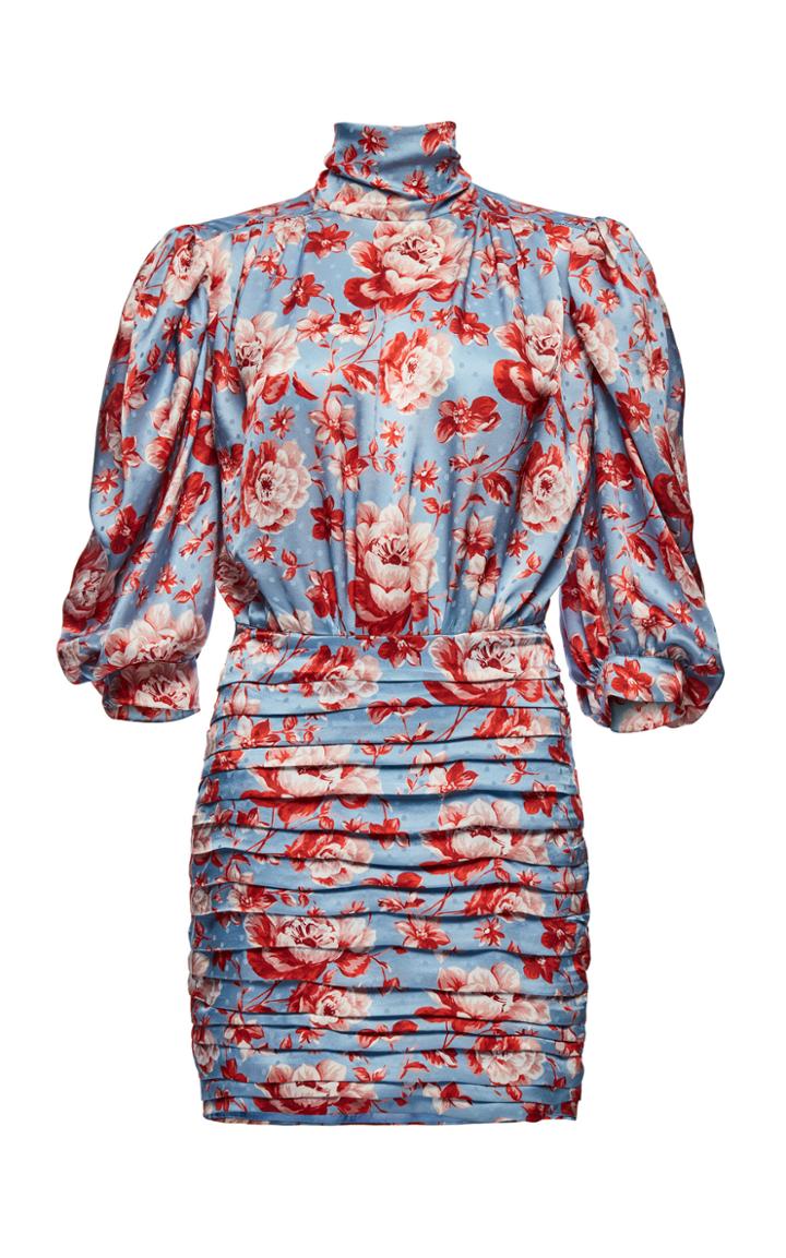 Magda Butrym Setubal Ruched Silk Mini Dress