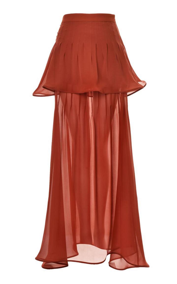 Lilly Sarti Maxi Silk Crepe Skirt