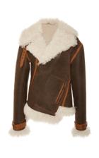 Monse Twisted Shearling-lined Leather Jacket