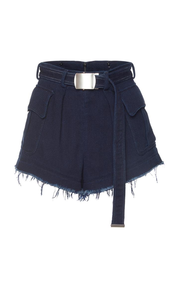 Philosophy Di Lorenzo Serafini Frayed Indigo Cotton Short