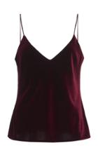 Galvan Velvet V Neck Crop Camisole