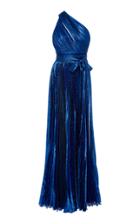 Elie Saab Lame Crepe One Shoulder Gown