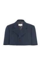 Moda Operandi Maison Margiela Cropped Wool Blazer Size: M