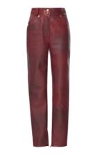 Versace Leather Straight Leg Pant