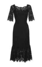 Dolce & Gabbana Ruffled Hem Lace Dress