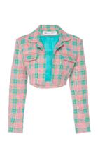 Emilio De La Morena Dynasty Cropped Plaid Jacket