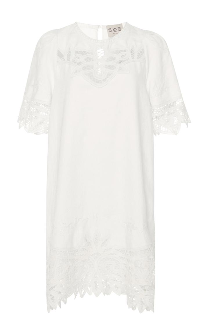Sea Battenburg Short Sleeve Shift