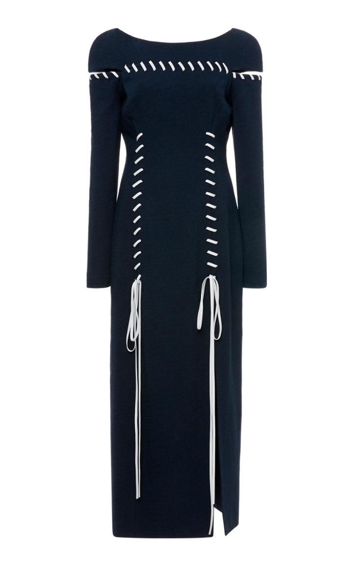 Prabal Gurung Cross Chest Whipstitch Dress