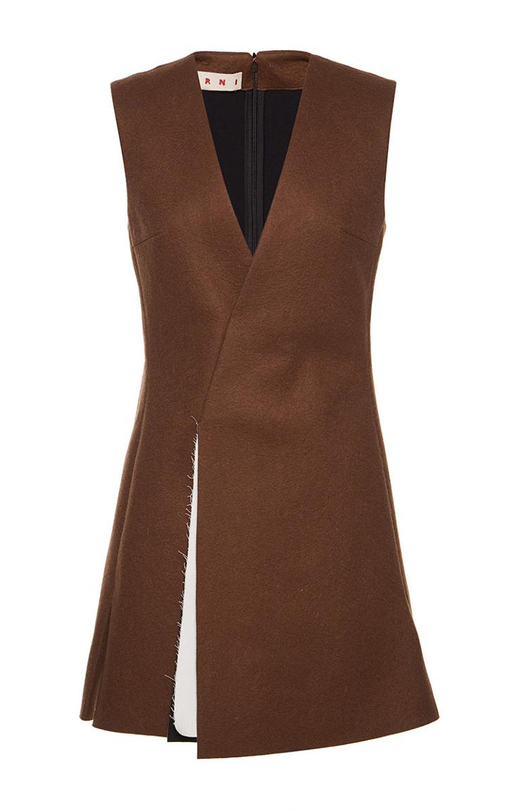 Marni Bonded Washed Felt Sleeveless Tunic