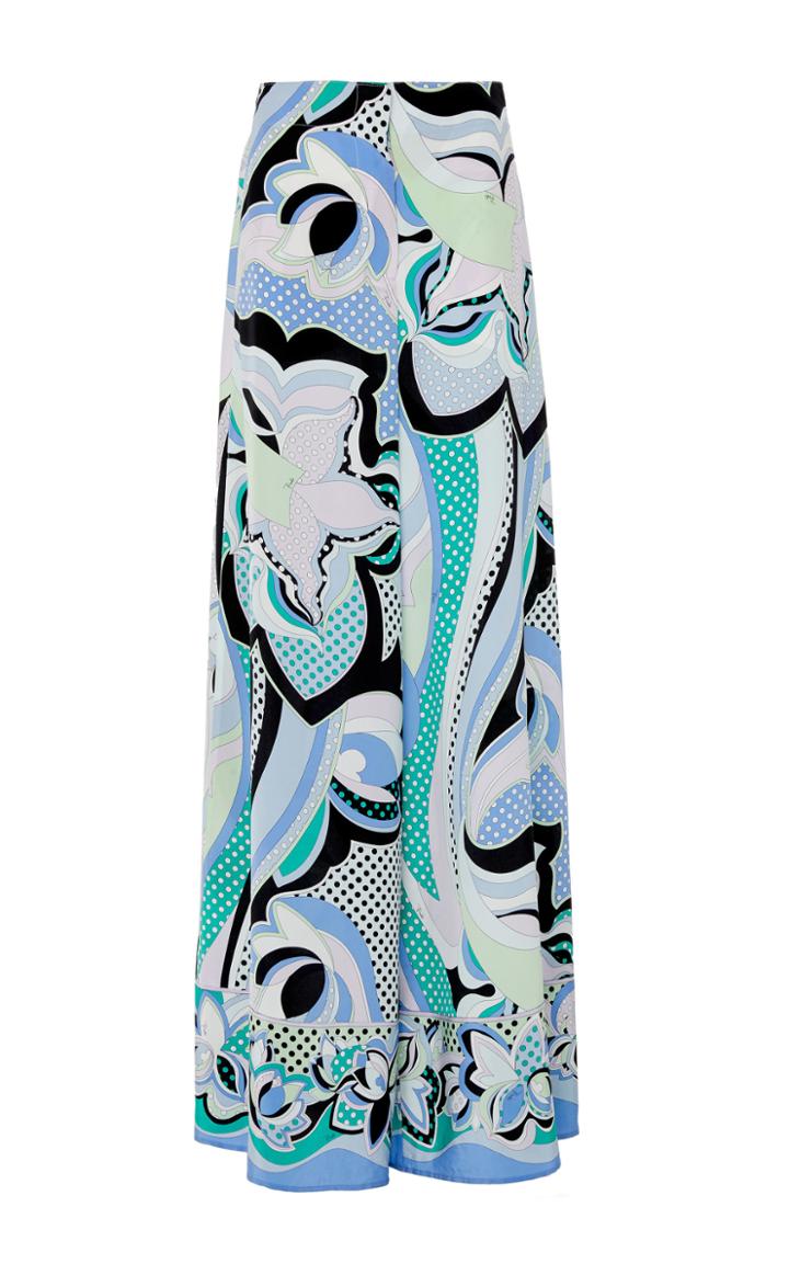 Emilio Pucci Wide Leg Silk Trousers