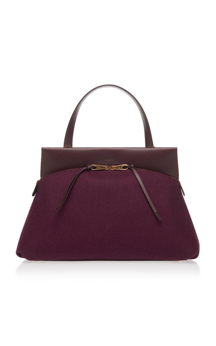 Agnona Felt And Calf Shoulder Bag