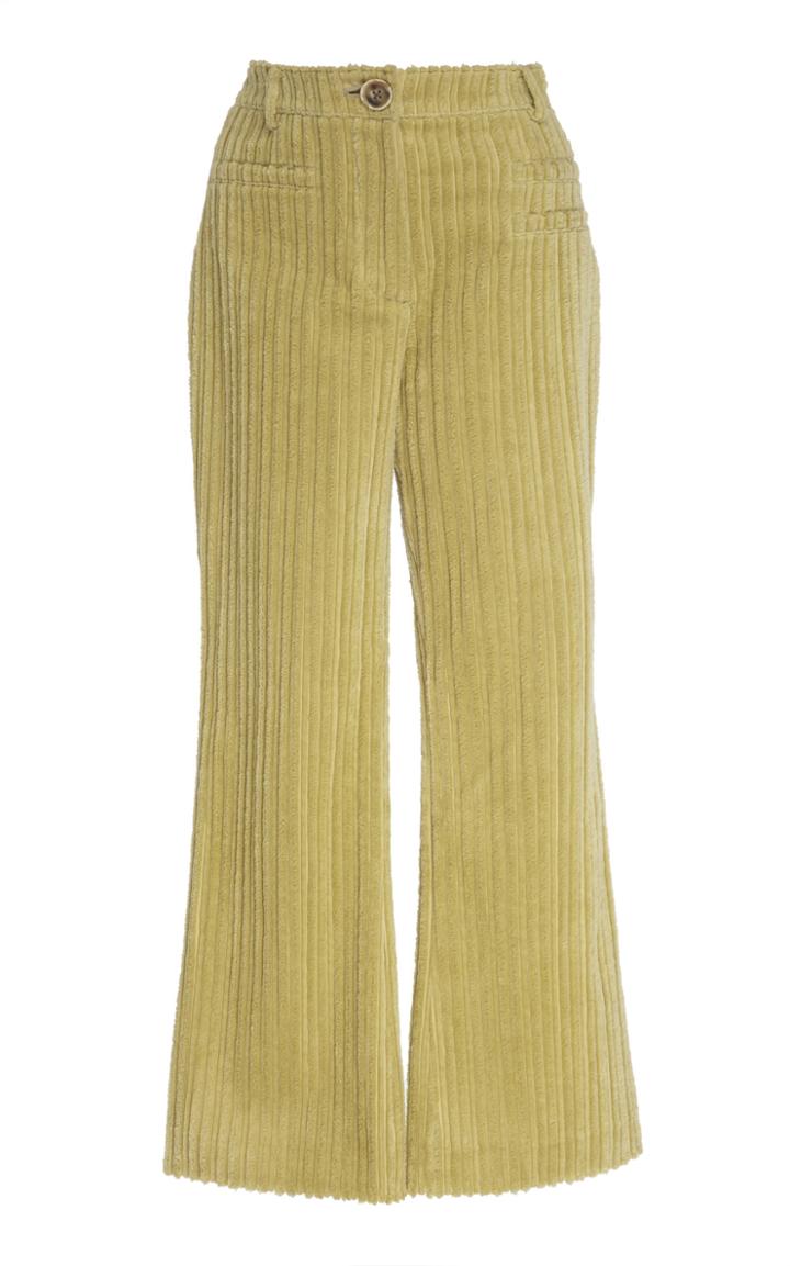 Rejina Pyo Maeve High-rise Corduroy Flared-leg Cropped Trousers