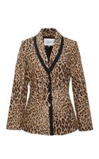Frame Denim Fitted Cheetah Jacket