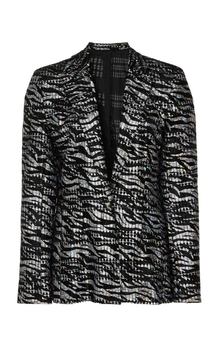 Moda Operandi Anas Jourden Laced Zebra-print Blazer Size: 38