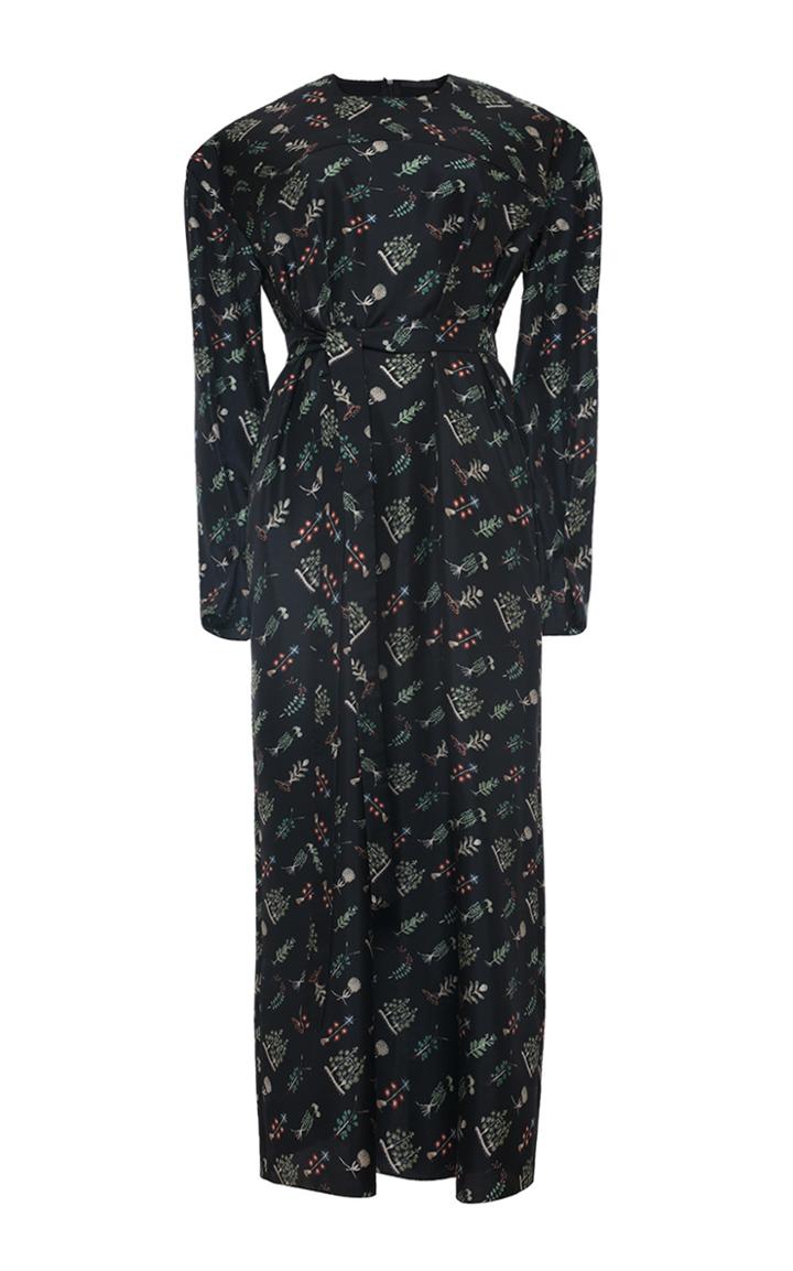 Lake Studio Printed Long Sleeve Midi Dress