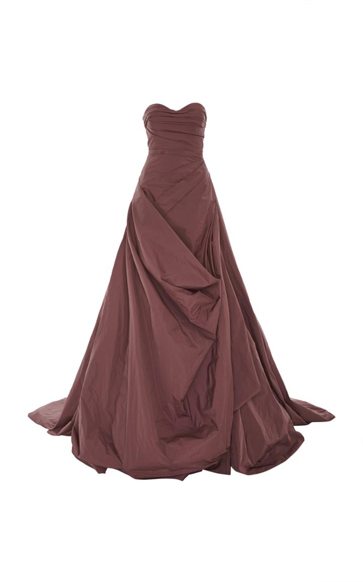 Zac Posen Gathered Strapless Gown