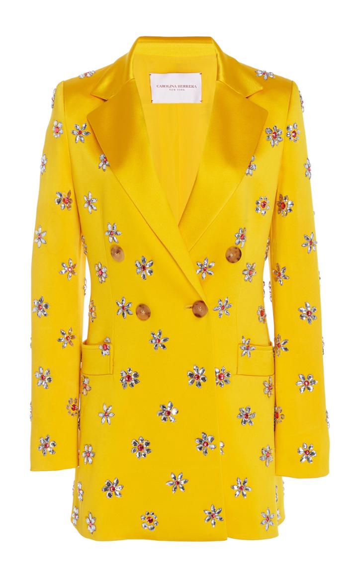 Carolina Herrera Double-breasted Cady Jacket