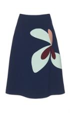 Delpozo Patchwork Crpe Skirt