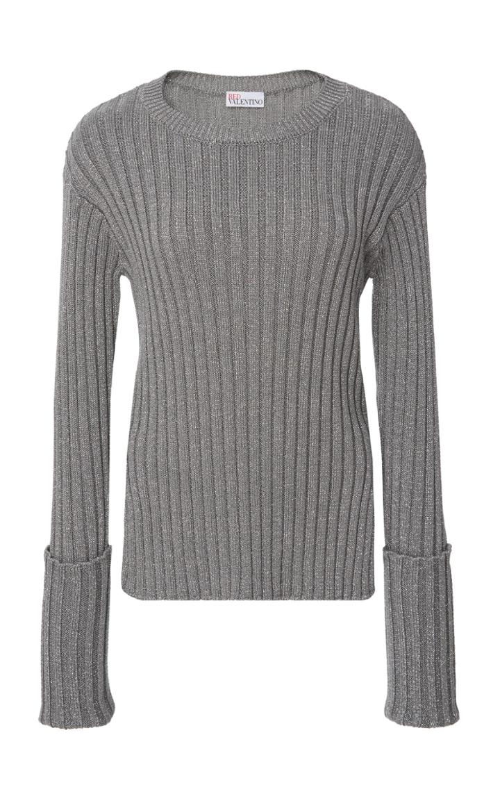 Red Valentino Fitted Cotton Pullover