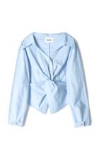Moda Operandi Nanushka Idris Twisted Cotton Poplin Top