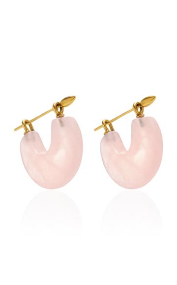 Moda Operandi En Rose Quartz Arch Earrings