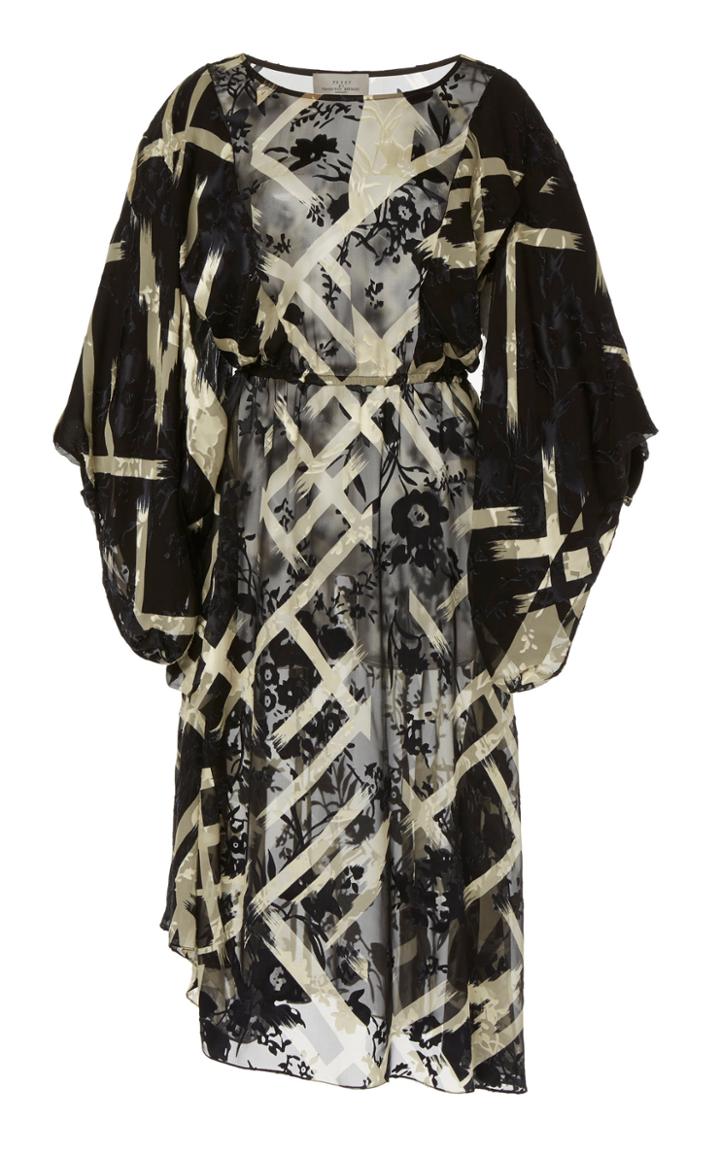 Moda Operandi Preen By Thornton Bregazzi Wakako Printed Satin Devor Dress Size: Xs