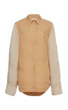 Moda Operandi Jil Sander Margerey Two-tone Satin Top Size: 32