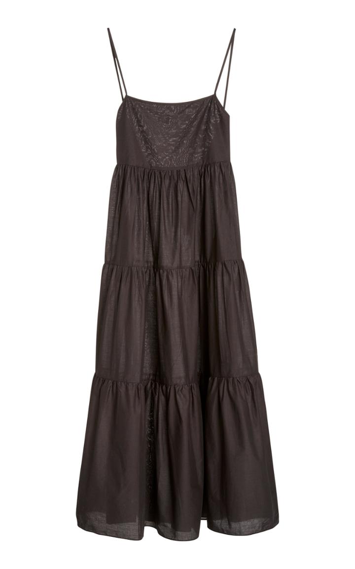 Matteau Tiered Cotton-gauze Maxi Dress