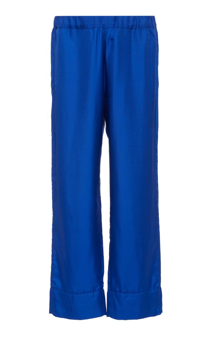 Deitas China Mid-rise Straight-leg Silk Pants