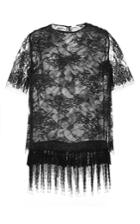 Adam Lippes Fringe Chantilly Lace T-shirt