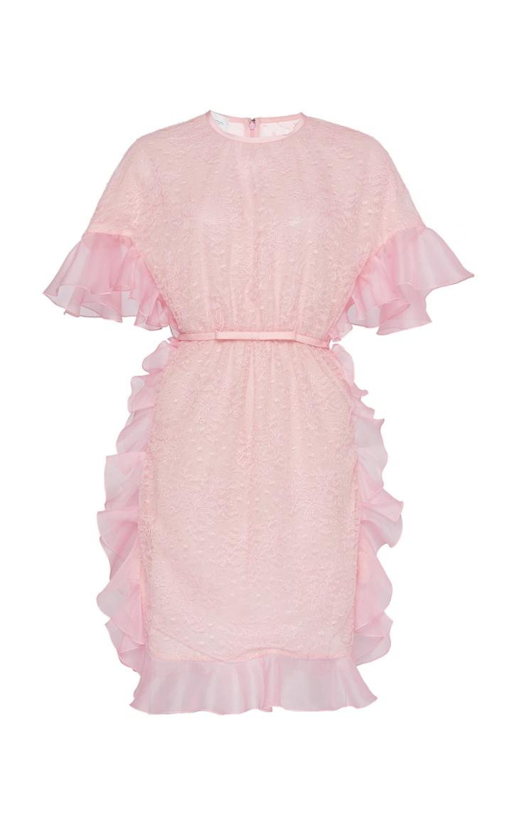 Giambattista Valli Ruffled-trim Georgette-blend Mini Dress