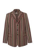 Marni Oversized Striped Three Button Blazer