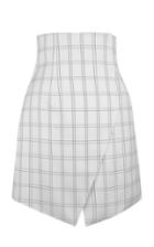 Dalood Mini Wrap Check Skirt