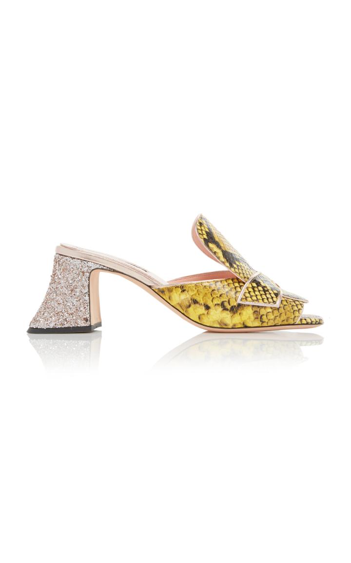 Rochas Glitter Heel Mule