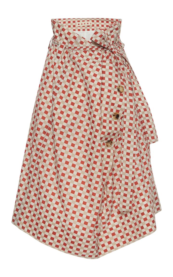 Marni Checkered Midi Skirt