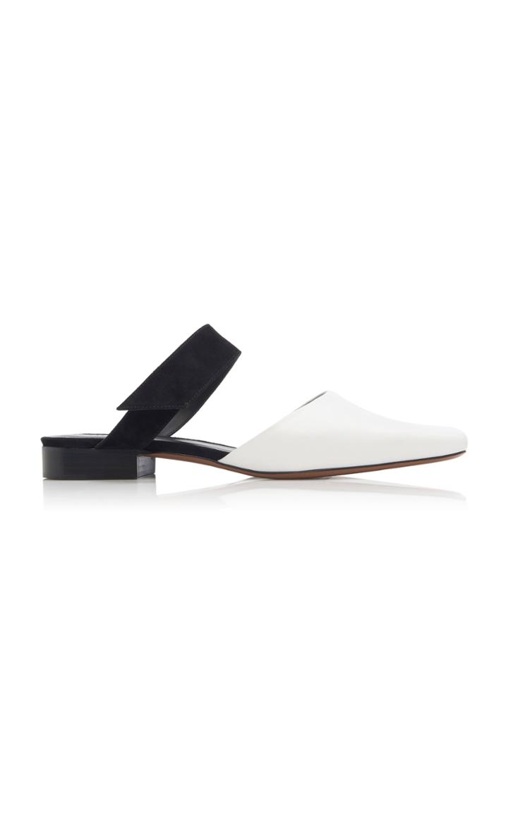Neous Epi Two-tone Suede And Leather Mules