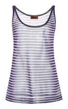 Moda Operandi Missoni Striped Metallic Trim Chiffon Tank Top Size: 38