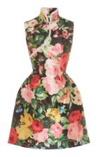 Richard Quinn Floral-print Taffeta Dress