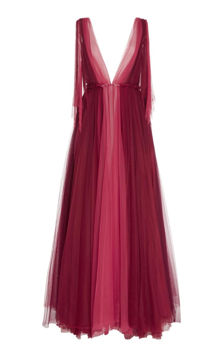 Luisa Beccaria Two-tone Tulle Gown
