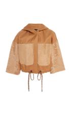 J. Mendel Cotton Hoodie With Dyed Broadtail Panels