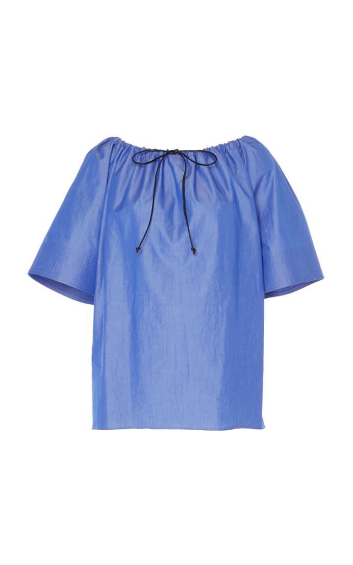 Martin Grant Drawstring Bell Sleeve Top