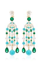 Moda Operandi Anabela Chan Turquoise Emerald Raindrop Earrings