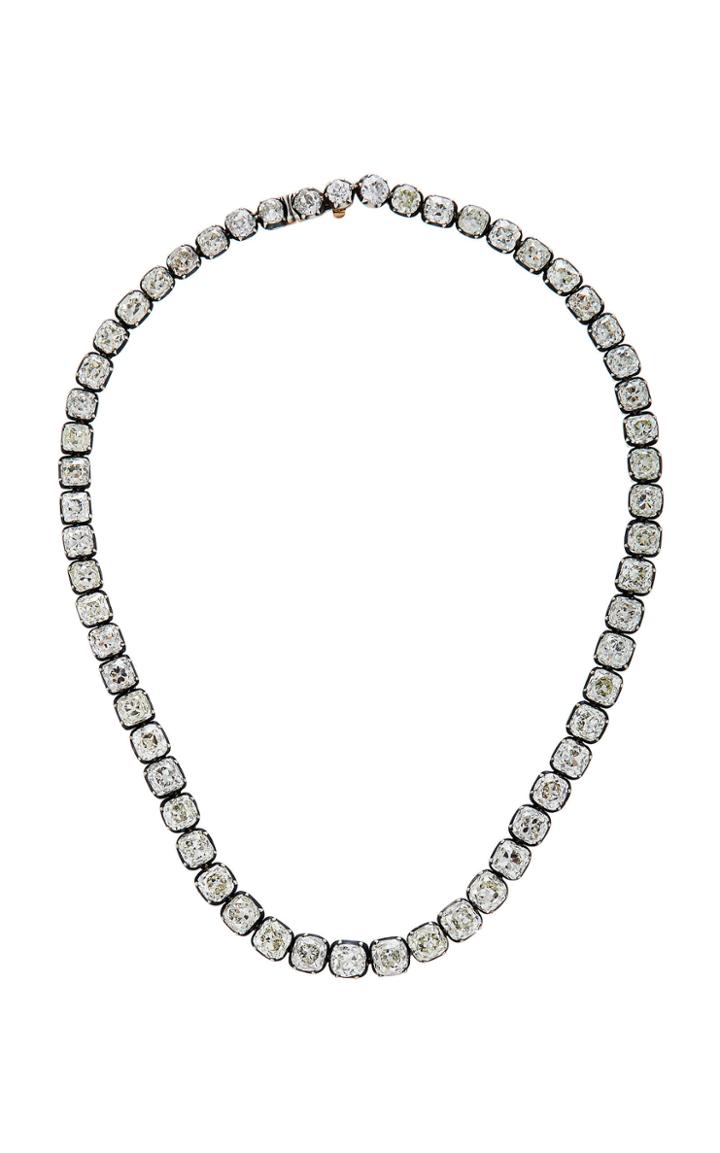 Nina Runsdorf Rare Cushion-cut Diamond Riviere Necklace