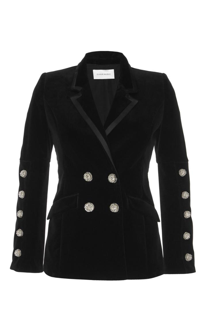 Zuhair Murad Velvet Double Breasted Jacket