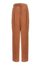 Lemaire Belted Pleated Straight-leg Trousers