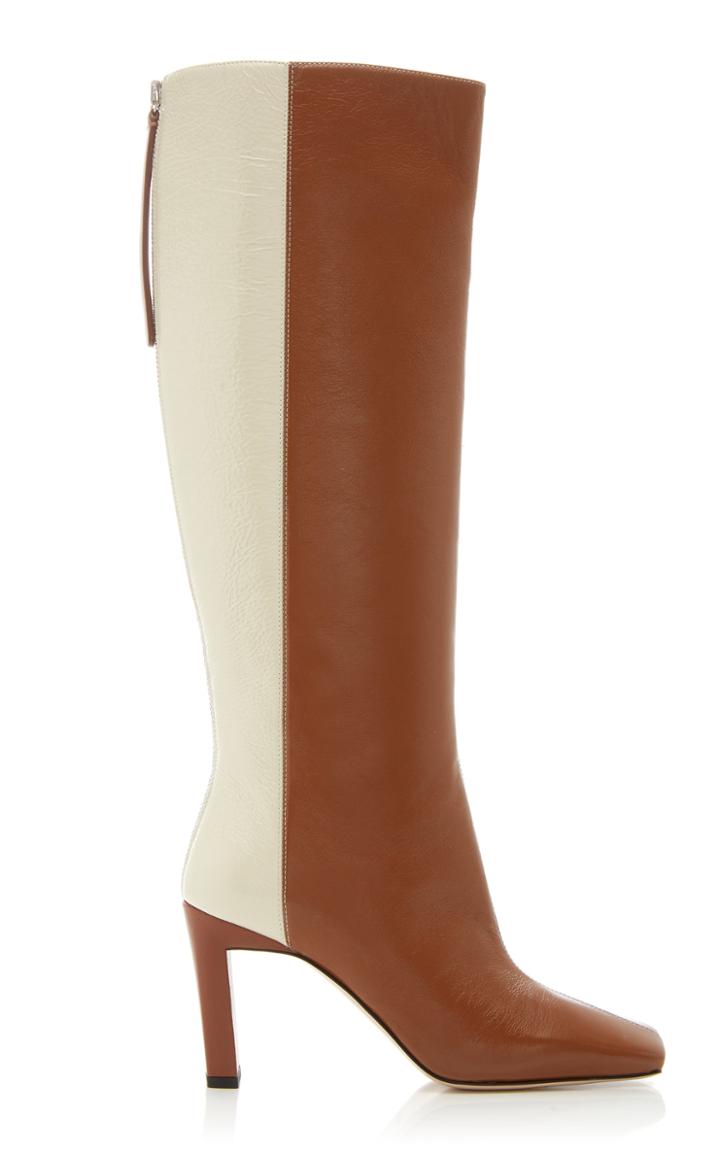 Wandler Isa Two-tone Leather Knee Boots