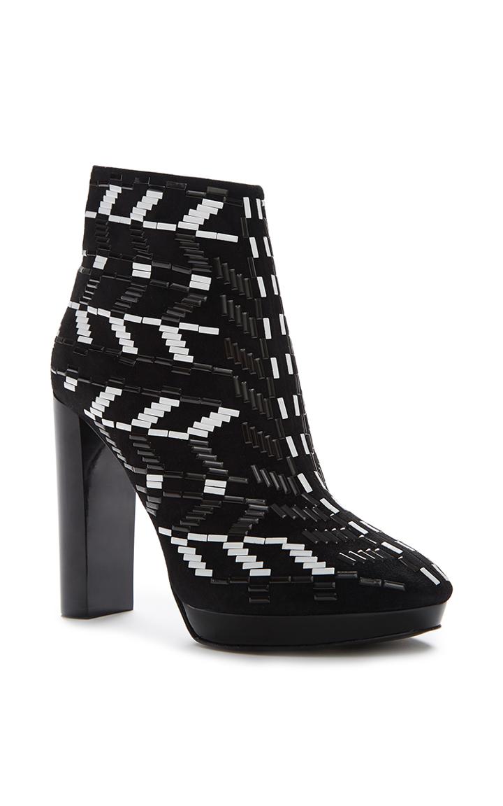 Burberry Embellished Kidskin Rhumbleside Platform Bootie
