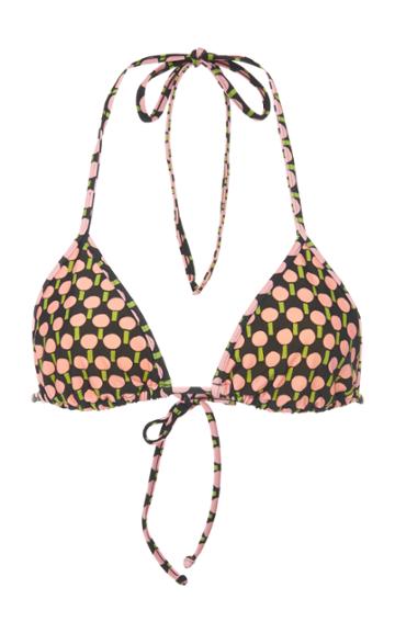 La Doublej Ping Pong Paddle-print Bikini Top