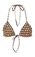 La Doublej Ping Pong Paddle-print Bikini Top